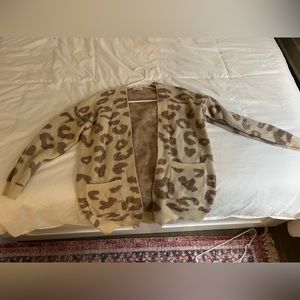 cheetah print cardigan